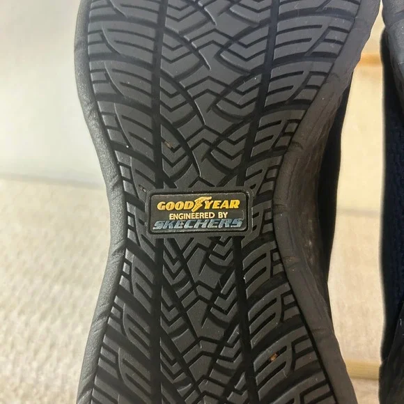 Skechers Hands Free Step-Ins Goodyear Black Slip Resistant  Women's Sneakers 7.5 - Picture 6 of 14